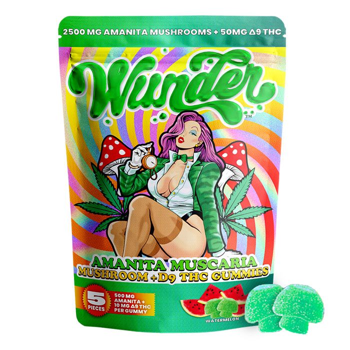 Wunder Amanita + Hemp D9 Watermelon Gummies 